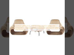 Kaffeehaus im Freien, Milchtee-Shop, kreative Sofa-Kombination aus Rattan, Garten im Freien, Balkon, Terrasse, Möbel für Freizeitstühle aus Rattan