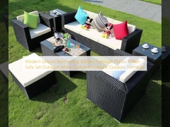 Modernes Freizeitgeschäft Bestseller Gartenmöbel Plastik Rattan Sofa Set Außenraum Weißkarton Großhandel Außenmöbel