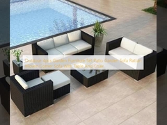 Gartenmöbel für den Außenbereich 4 Stück Gartensofa mit Tisch und Stuhl