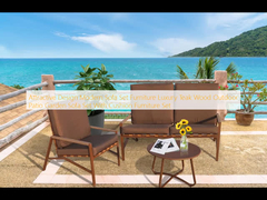 Attraktives Design Modernes Sofaset Möbel Luxus-Teakholz Außenpatio Gartensofa Set Mit Kissen Möbel Set