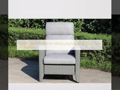 Moderne Liegestelle für Sitzen und Liegen Funktionelle Rattan-Sofa Set Möbel