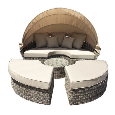 Outdoor Wicker Pool Lounge Chairs Beach Backyard Round Folding Patio Folding