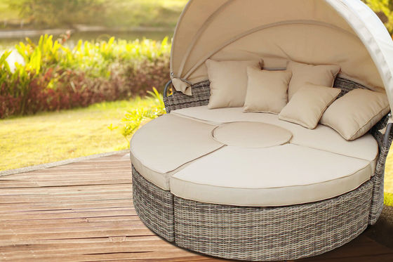 Outdoor Wicker Pool Lounge Chairs Beach Backyard Round Folding Patio Folding