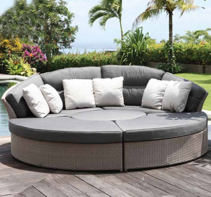 Rattan Wicker Chaise Lounge Chair Set Modern Poly Patio Canopy Sunproof Lounger